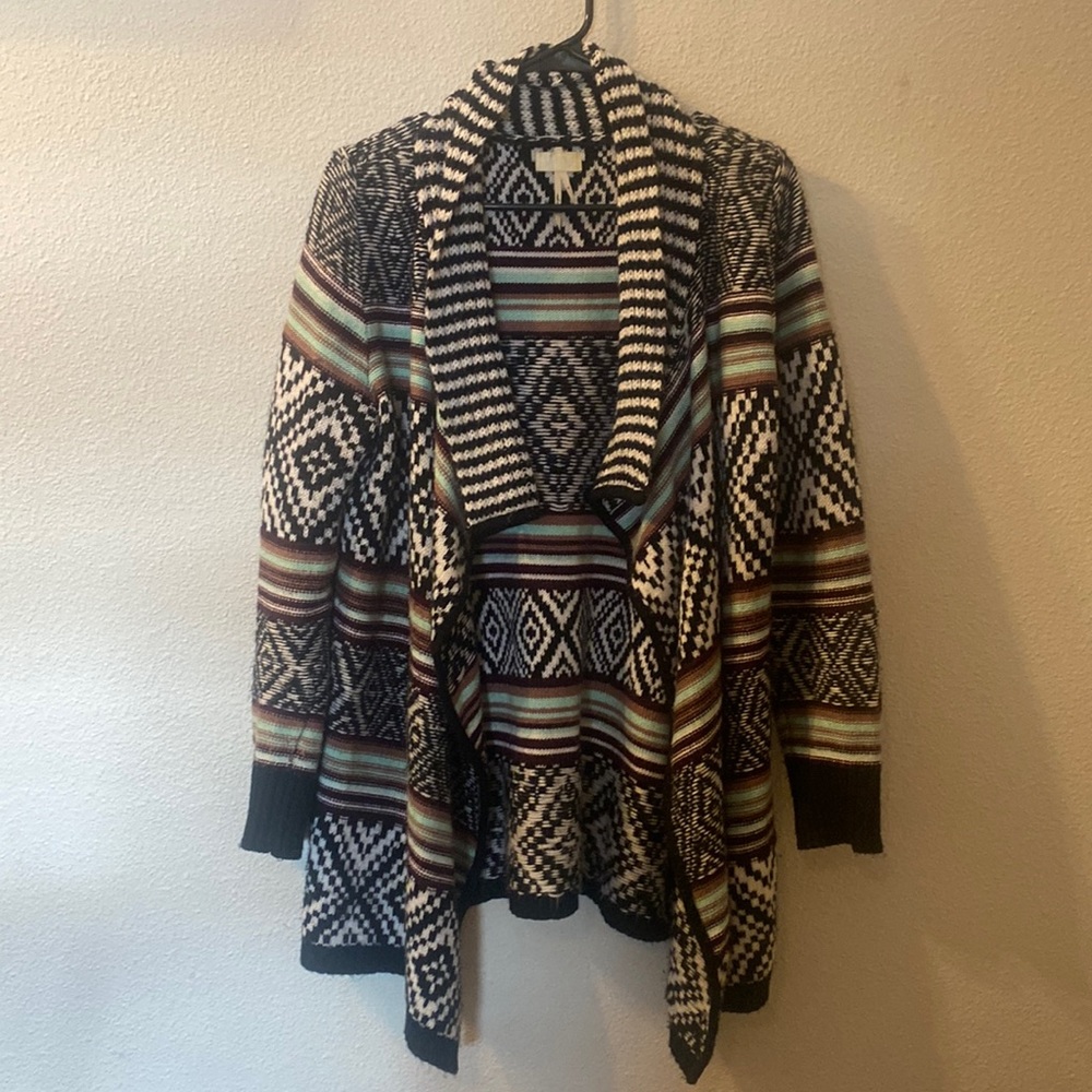 Hint waterfall striped cardigan size medium
